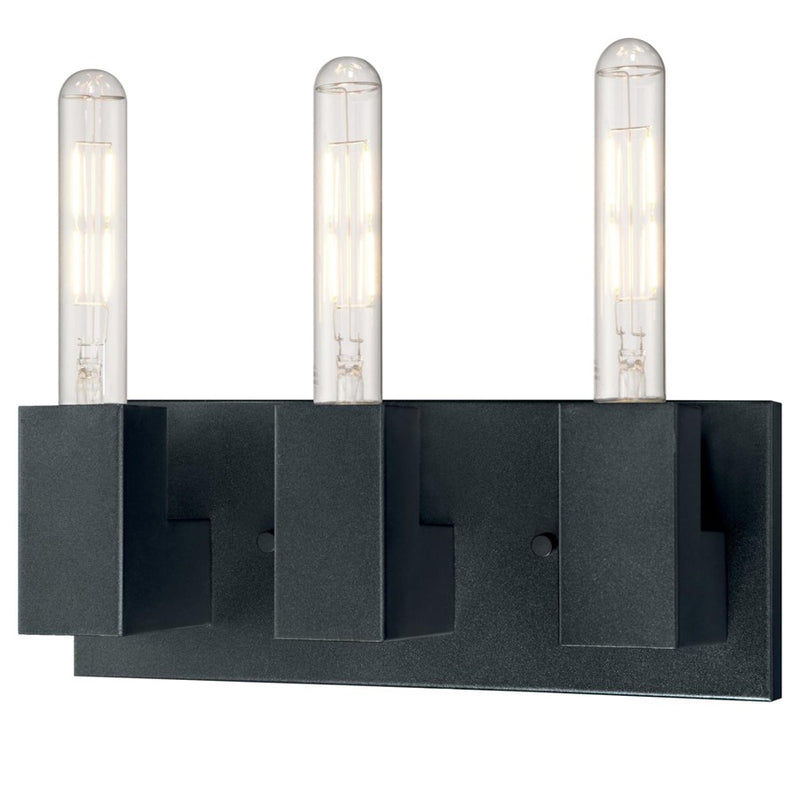 Westinghouse Skybridge 10in 3-Light Wall Sconce | Industrial Iron Finish | Bathroom Vanity & Hallway | 13 x 5 x 10 in | Model 6350500