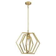 Westinghouse Holly 1 Light 18" Pendant, Champagne Brass - 6351200