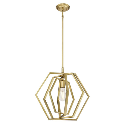 Westinghouse Holly 1 Light 18" Pendant, Champagne Brass - 6351200