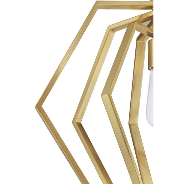 Westinghouse Holly 1 Light 18" Pendant, Champagne Brass