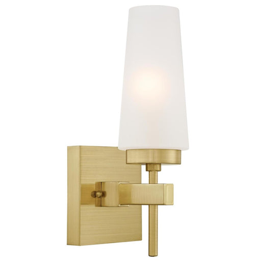 Westinghouse Chaddsford 1 Light Wall Light, Champagne Brass/Frosted - 6353000