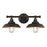 Westinghouse Iron Hill 2 Light Wall Light, Bronze/Metal Shades - 6354800