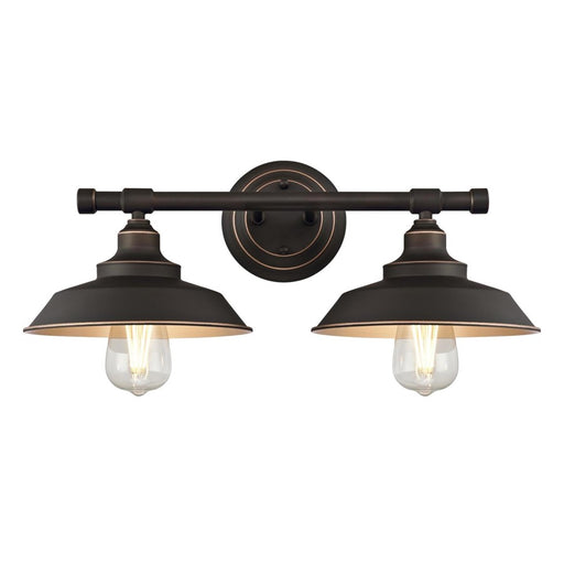Westinghouse Iron Hill 2 Light Wall Light, Bronze/Metal Shades - 6354800