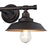 Westinghouse Iron Hill 2 Light Wall Light, Bronze/Metal Shades