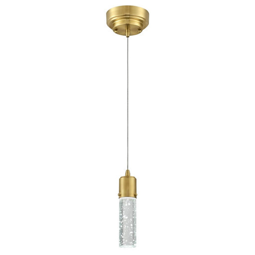 Westinghouse Cava 1 Light Pendant, Champagne Brass/Bubble Glass - 6355300