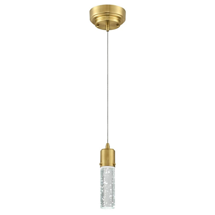 Westinghouse Cava 1 Light Pendant, Champagne Brass/Bubble Glass - 6355300
