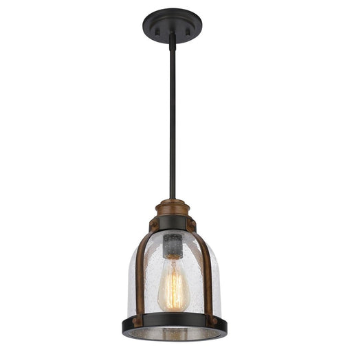Westinghouse Cindy 1 Light Pendant, Bronze/Barnwood/Clear Seeded - 6356300