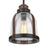 Westinghouse Cindy 1 Light Pendant, Bronze/Barnwood/Clear Seeded
