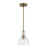 Westinghouse Fiona 1 Light Pendant, Antique Brass/Clear Seeded Glass - 6356500