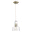 Westinghouse Fiona 1 Light Pendant, Antique Brass/Clear Seeded Glass