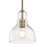 Westinghouse Fiona 1 Light Pendant, Antique Brass/Clear Seeded Glass
