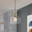 Westinghouse Fiona 1 Light Pendant, Antique Brass/Clear Seeded Glass