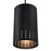 Westinghouse Phelps 1 Light Pendant, Matte Black/Metal Shade