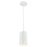 Westinghouse Phelps 1 Light Pendant, Matte White/Metal Shade - 6356700