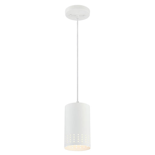 Westinghouse Phelps 1 Light Pendant, Matte White/Metal Shade - 6356700