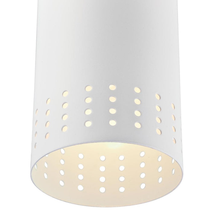 Westinghouse Phelps 1 Light Pendant, Matte White/Metal Shade