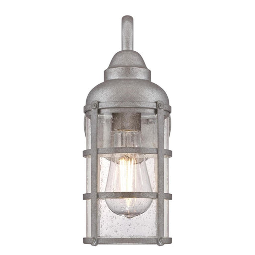 Westinghouse Rezner 1Lt Wall Light, Galvanized Steel/Clear Seeded