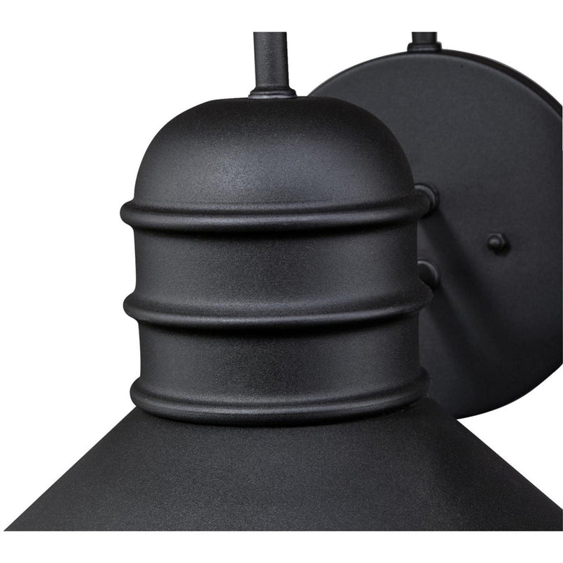 Westinghouse Watts Creek 14.75in 1-Light Outdoor Wall Sconce | Rustic Textured Black and Metal Shade | Porch & Deck | Model 6360800