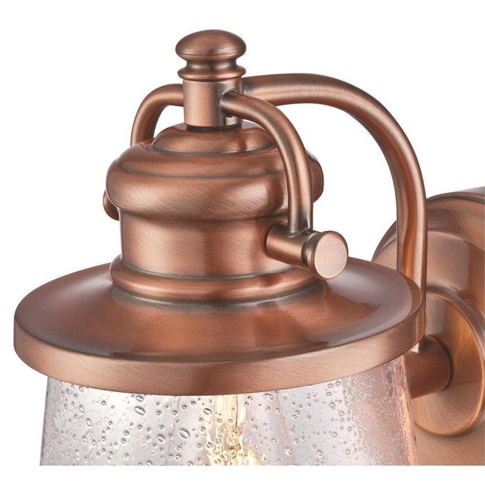 Westinghouse Emma Jane 1Lt Wall Light, Washed Copper/Clear Seeded