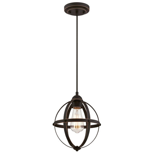 Westinghouse Stella Mira 1 Light Pendant, Oil Rubbed Bronze/Cage Shade - 6361900