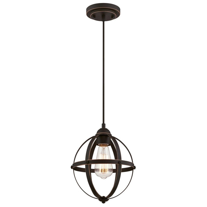 Westinghouse Stella Mira 1 Light Pendant, Oil Rubbed Bronze/Cage Shade - 6361900