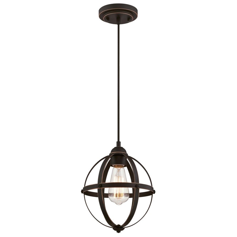 Westinghouse Stella Mira 1 Light Pendant, Oil Rubbed Bronze/Cage Shade - 6361900