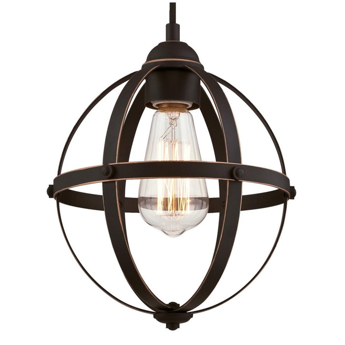 Westinghouse Stella Mira 1 Light Pendant, Oil Rubbed Bronze/Cage Shade