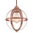 Westinghouse Stella Mira 1 Light Pendant, Washed Copper/Cage Shade