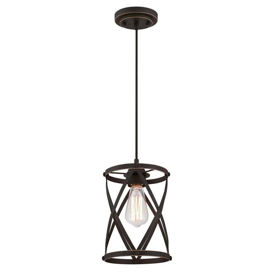 Westinghouse Isadora 1 Light Pendant, Oil Rubbed Bronze/Cage Shade - 6362200