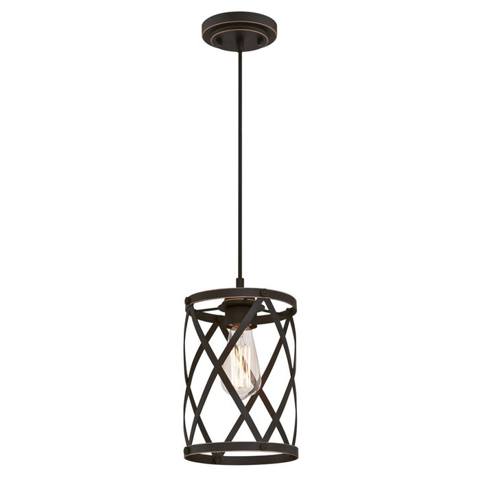 Westinghouse Isadora 1 Light Pendant, Oil Rubbed Bronze/Cage Shade