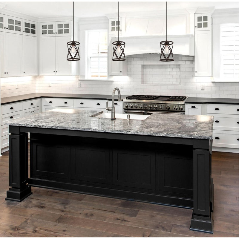 Westinghouse Isadora 7in 1-Light Pendant | Traditional Oil Rubbed Bronze and Cage Shade | Kitchen Island & Dining Room | Model 6362200