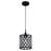 Westinghouse Waltz 1 Light Pendant, Matte Black/Crystal Jewel Shade - 6362700