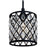 Westinghouse Waltz 1 Light Pendant, Matte Black/Crystal Jewel Shade