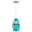 Westinghouse Soren 1 Light Pendant, Brushed Nickel/Turquoise Glass