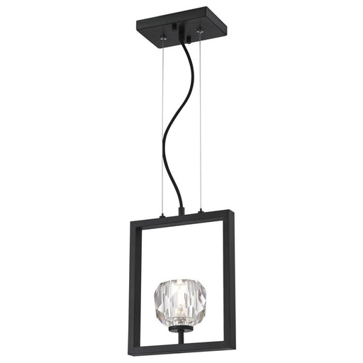Westinghouse Zoa 1 Light Pendant, Matte Brushed Gunmet/Crystal Glass - 6367400