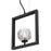 Westinghouse Zoa 1 Light Pendant, Matte Brushed Gunmet/Crystal Glass