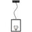 Westinghouse Zoa 1 Light Pendant, Matte Brushed Gunmet/Crystal Glass