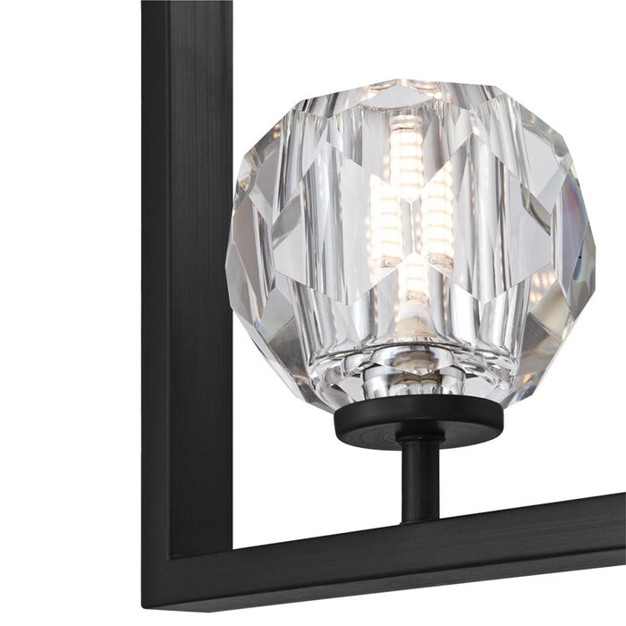Westinghouse Zoa 1 Light Pendant, Matte Brushed Gunmet/Crystal Glass