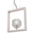Westinghouse Zoa 1 Light Pendant, Brushed Nickel/Crystal Glass