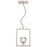 Westinghouse Zoa 1 Light Pendant, Brushed Nickel/Crystal Glass