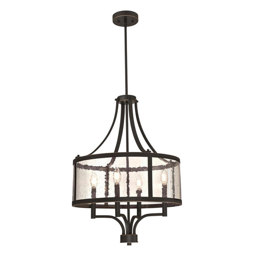Westinghouse Belle View 4Lt Chandelier, Oil Rubbed Bronze/Clear Seeded - 6368400