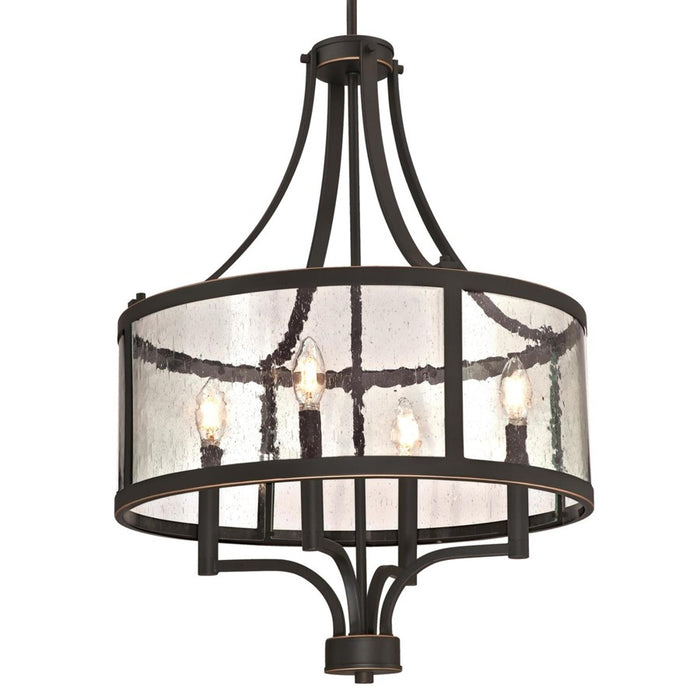 Westinghouse Belle View 4Lt Chandelier, Oil Rubbed Bronze/Clear Seeded