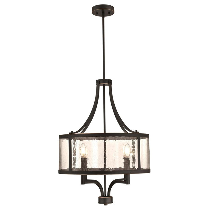 Westinghouse Belle View 4Lt Chandelier, Oil Rubbed Bronze/Clear Seeded