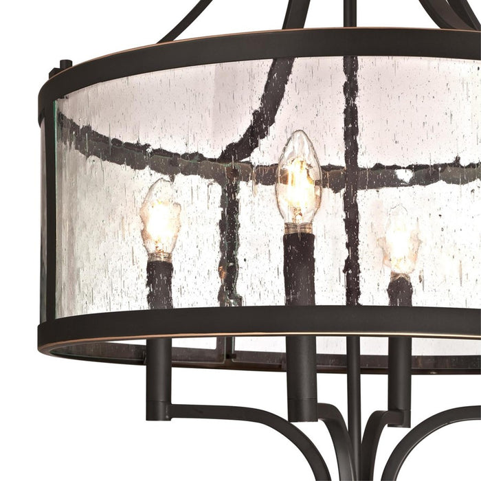 Westinghouse Belle View 4Lt Chandelier, Oil Rubbed Bronze/Clear Seeded