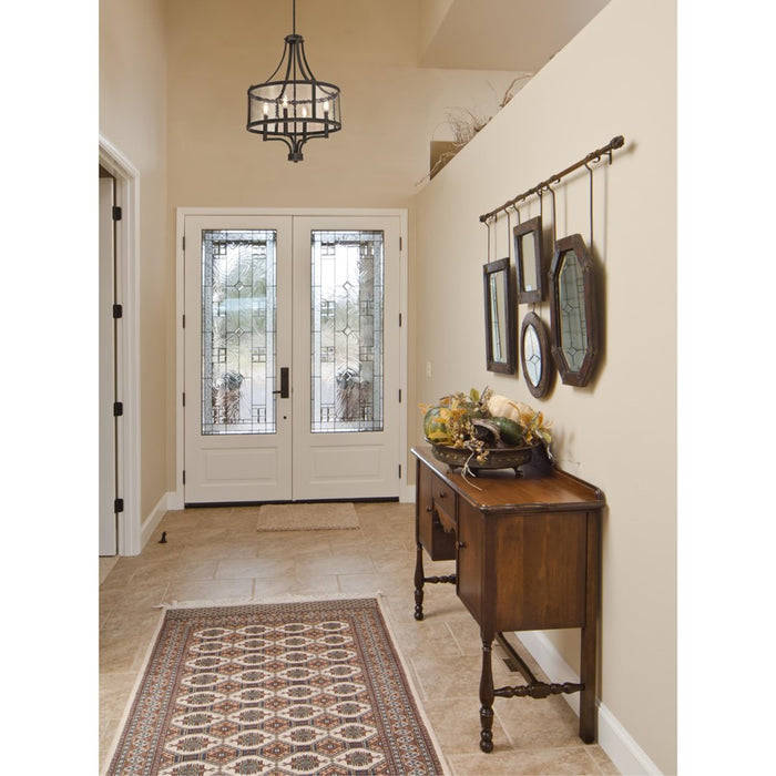 Westinghouse Belle View 4Lt Chandelier, Oil Rubbed Bronze/Clear Seeded