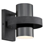 Westinghouse Exton 1 Light Wall Light, Dist Alum/Gm/Metal Shade - 6369100