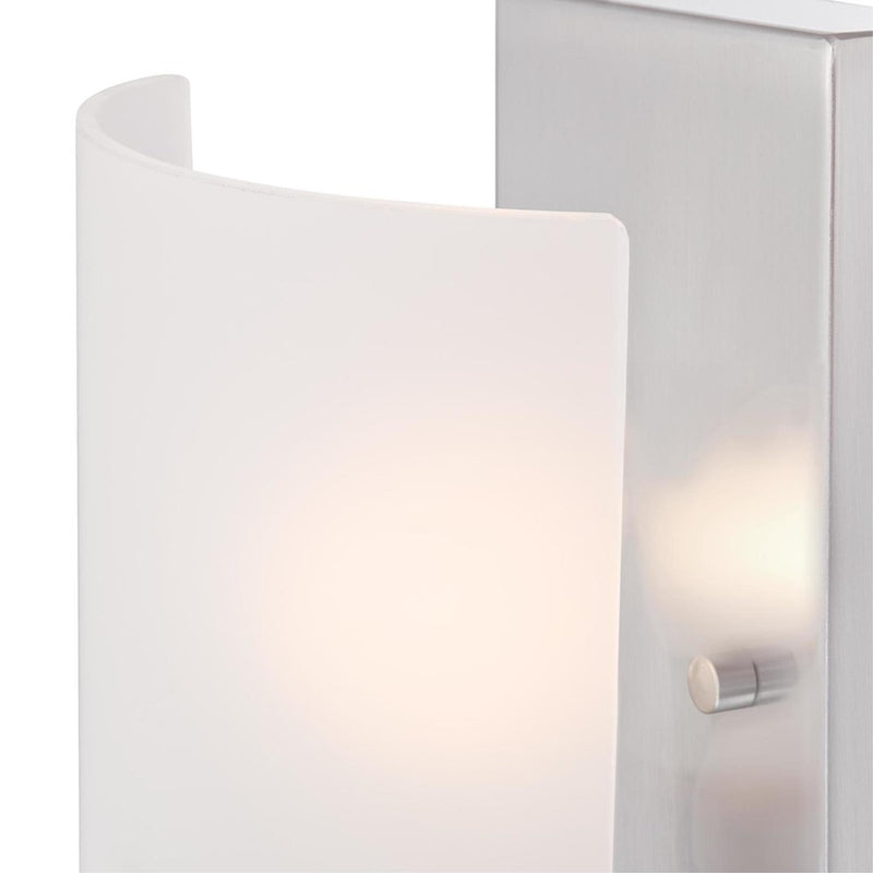 Westinghouse Enzo James 6in 1-Light Wall Sconce | Brushed Nickel and Frosted Glass | Bathroom & Bedroom | 6 x 5 x 10 in | Model 6369500