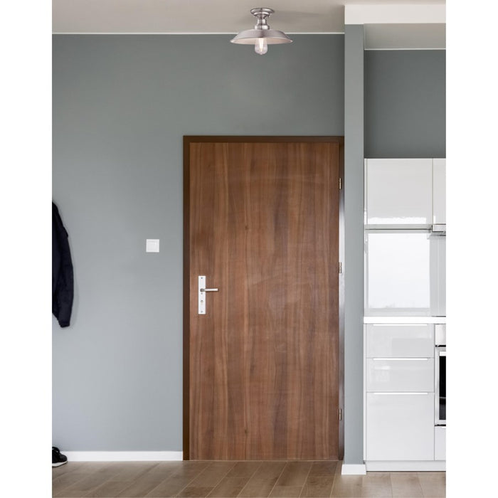 Westinghouse Iron Hill 1 Light SemiFlush, Brushed Nickel/Metal Shade