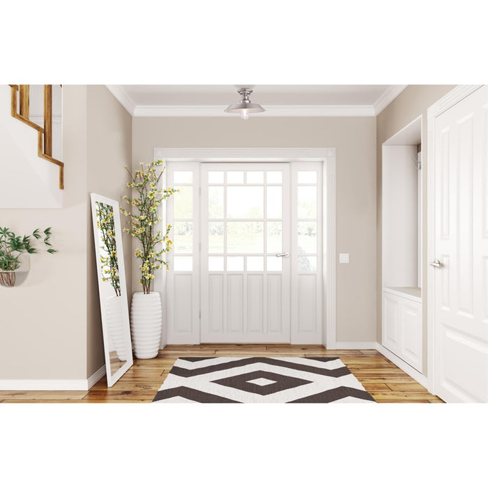 Westinghouse Iron Hill 1 Light SemiFlush, Brushed Nickel/Metal Shade