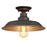 Westinghouse Iron Hill 1 Light SemiFlush, Bronze/Metal Shade - 6370300